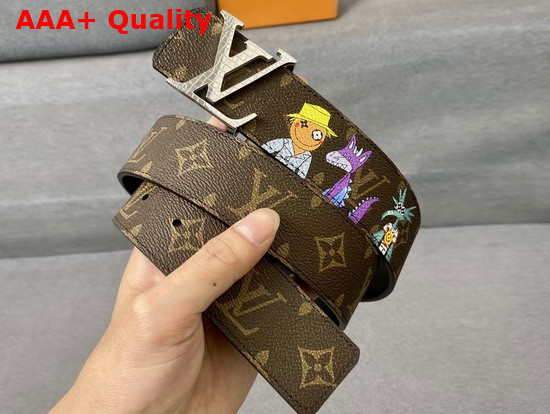 LV Shape 40mm Reversible Belt Brown Monogram Canvas MP291Q Replica