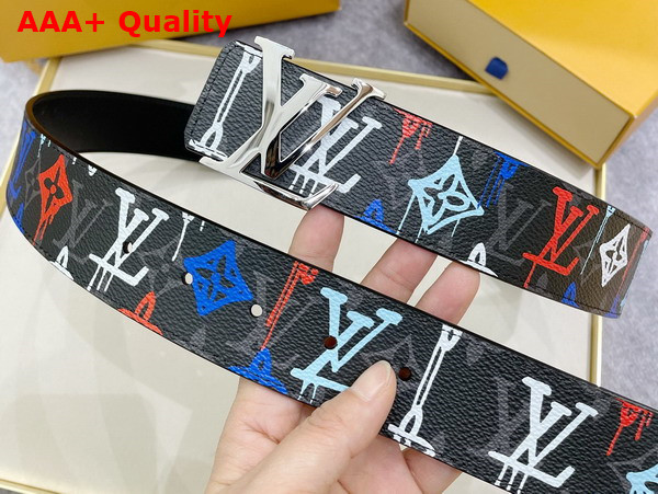 LV Shape 40mm Reversible Belt Multicoloured LV Graffiti Monogram Canvas M0637V Replica