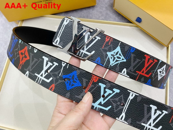 LV Shape 40mm Reversible Belt Multicoloured LV Graffiti Monogram Canvas M0637V Replica