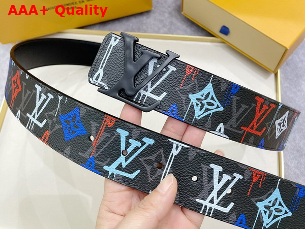 LV Shape 40mm Reversible Belt Multicoloured LV Graffiti Monogram Canvas M0637V Replica