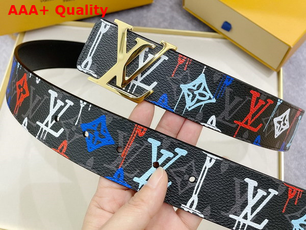 LV Shape 40mm Reversible Belt Multicoloured LV Graffiti Monogram Canvas M0637V Replica