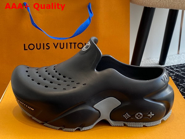 LV Shark Clog in Black EVA Rubber 1ABSN8 Replica