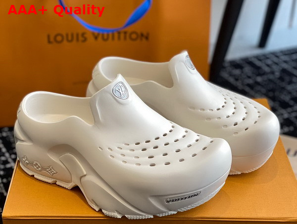 LV Shark Clog in White EVA Rubber 1ABSMX Replica