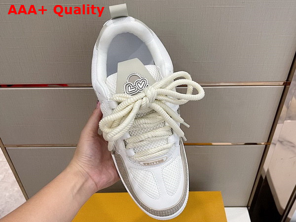 LV Skate Sneaker in Beige Mix of Materials 1AARQG Replica