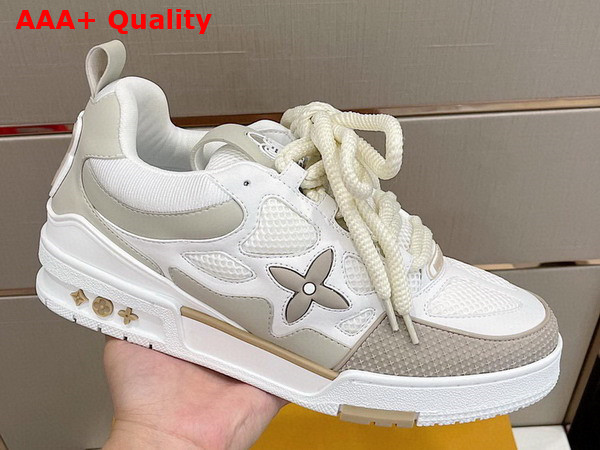 LV Skate Sneaker in Beige Mix of Materials 1AARQG Replica