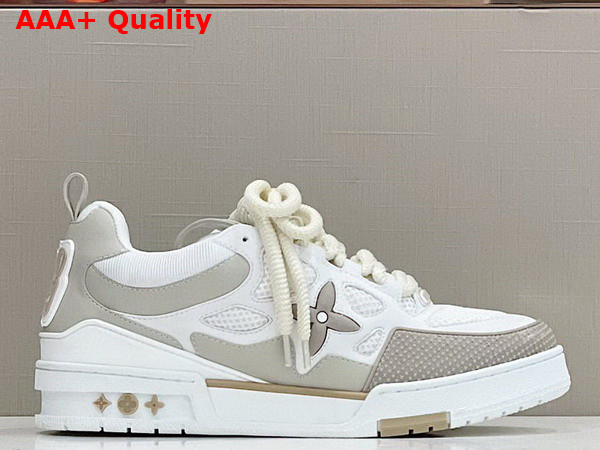 LV Skate Sneaker in Beige Mix of Materials 1AARQG Replica