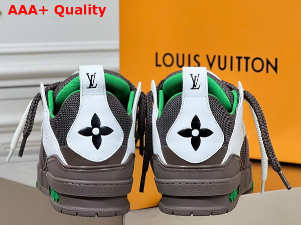 LV Skate Sneaker in Grey Mix of Materials of Grained Calf Leather and Technical Mesh 1ABZ4R Replica