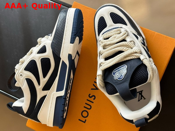 LV Skate Sneaker in Navy Blue Mix of Materials 1ACF1O Replica