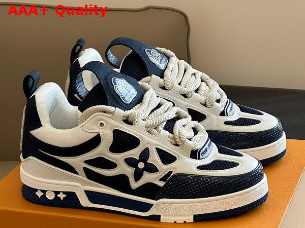 LV Skate Sneaker in Navy Blue Mix of Materials 1ACF1O Replica