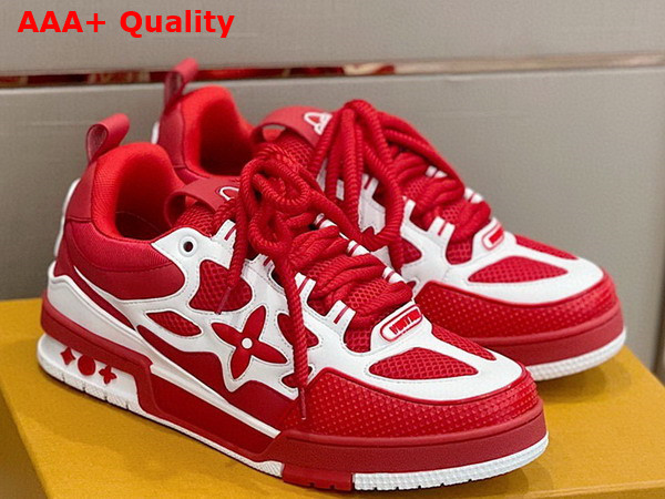 LV Skate Sneaker in Red Mix of Materials 1AARS4 Replica