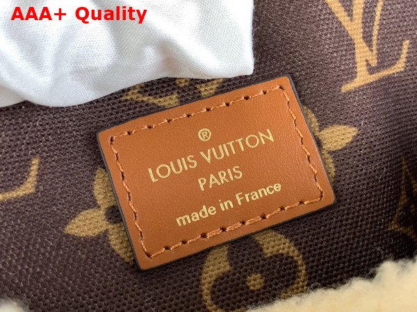 LV Ski Backpack in Cream and Brown Shearling M23384 Replica