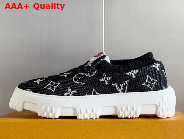 LV Space Lander Slip On Sneaerk in Black Monogram Denim Replica