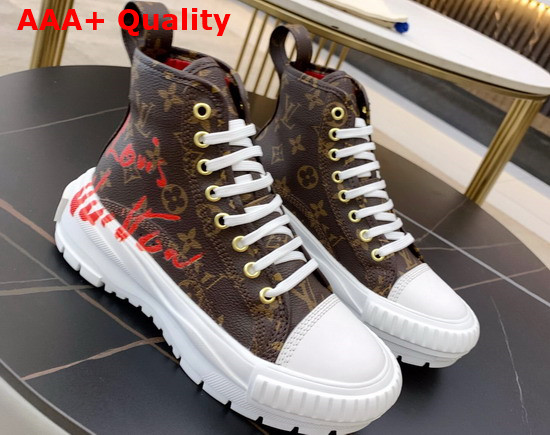 LV Squad Sneaker Boot in Monogram Canvas Replica