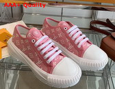 LV Squad Sneaker Rose Clair Pink Monogram Denim 1A9S0T Replica