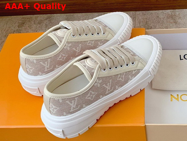 LV Squad Sneaker in Beige Monogram Denim 1AB1A4 Replica