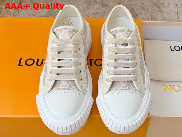 LV Squad Sneaker in Beige Monogram Denim 1AB1A4 Replica