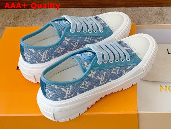 LV Squad Sneaker in Blue Monogram Denim 1AB19O Replica