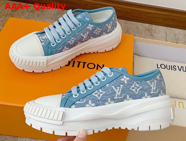 LV Squad Sneaker in Blue Monogram Denim 1AB19O Replica