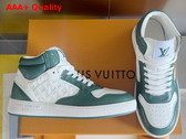 LV Stadium Mid Top Sneaker in Green Monogram Debossed Calf Leather 1ADCP5 Replica