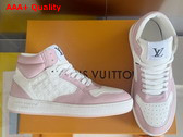 LV Stadium Mid Top Sneaker in Rose Clair Pink Monogram Debossed Calf Leather 1ADCO9 Replica