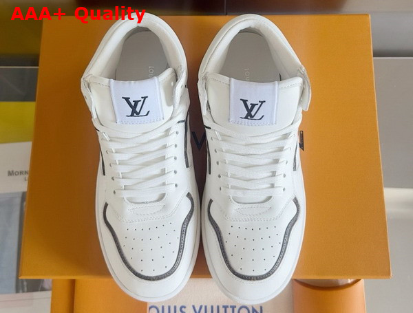 LV Stadium Mid Top Sneaker in White Monogram Debossed Calf Leather 1ADCPL Replica