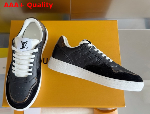 LV Stadium Sneaker in Noir Monogram Debossed Calf Leather 1ACUJ3 Replica