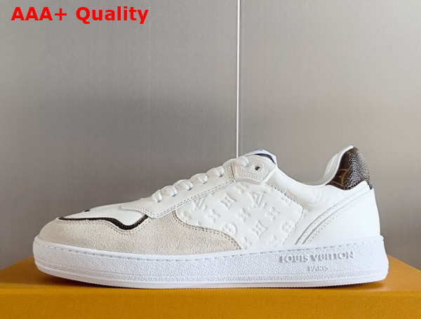 LV Stadium Sneaker in White Monogram Debossed Calf Leather 1ACUIN Replica