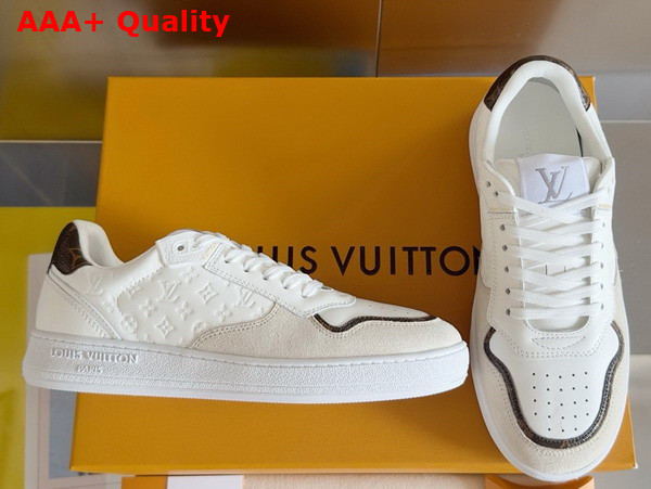 LV Stadium Sneaker in White Monogram Debossed Calf Leather 1ACUIN Replica