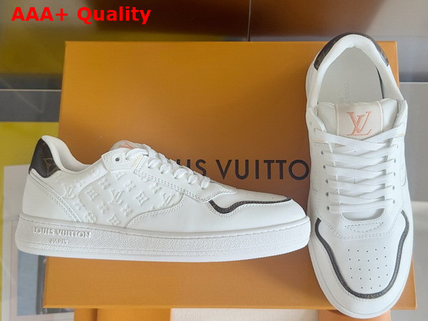 LV Stadium Sneaker in White Monogram Debossed Calf Leather 1ADD6I Replica