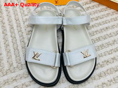 LV Sunset Comfort Flat Sandal in Ivory Lamb Leather 1ABW7I Replica