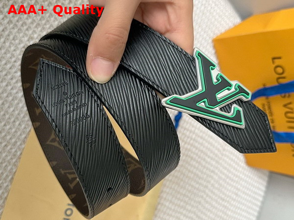 LV Tatic 35mm Reversible Belt in Black Epi Leather and Monogram Canvas Replica