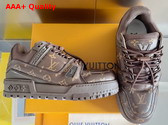 LV Trainer Maxi Sneaker Ebene Monogram Calf Leather 1AD7DT Replica