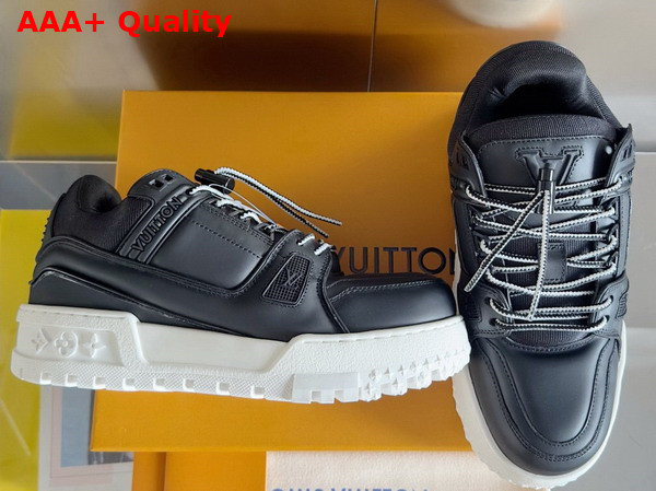 LV Trainer Maxi Sneaker in Black Calf Leather 1AD7CZ Replica