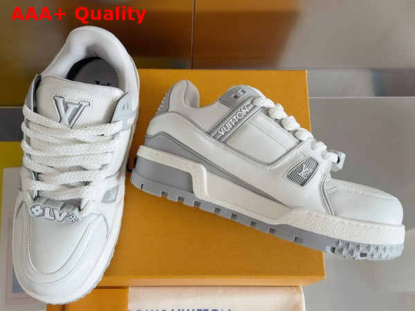 LV Trainer Maxi Sneaker in Gray Calf Leather 1ACRJZ Replica