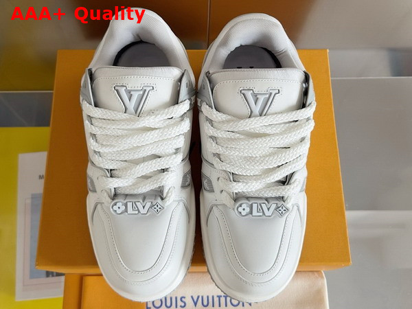 LV Trainer Maxi Sneaker in Gray Calf Leather 1ACRJZ Replica