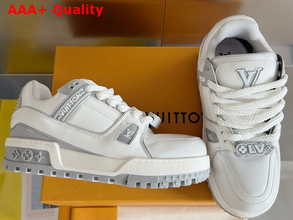 LV Trainer Maxi Sneaker in Gray Calf Leather 1ACRJZ Replica