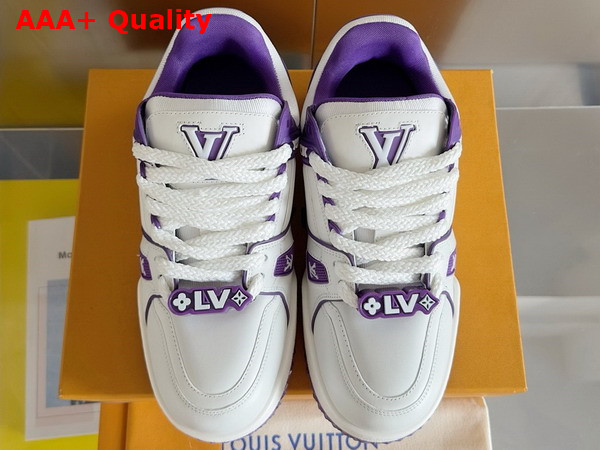 LV Trainer Maxi Sneaker in Purple Calf Leather 1ACRKG Replica