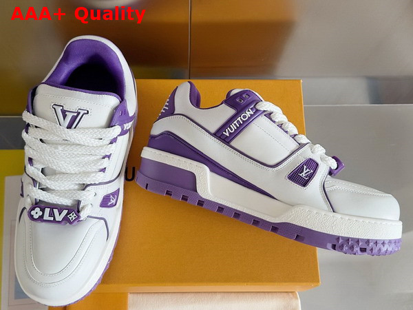 LV Trainer Maxi Sneaker in Purple Calf Leather 1ACRKG Replica