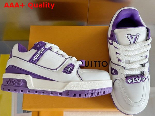 LV Trainer Maxi Sneaker in Purple Calf Leather 1ACRKG Replica