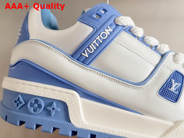 LV Trainer Maxi Sneaker in Sky Blue Calf Leather 1ACRLE Replica