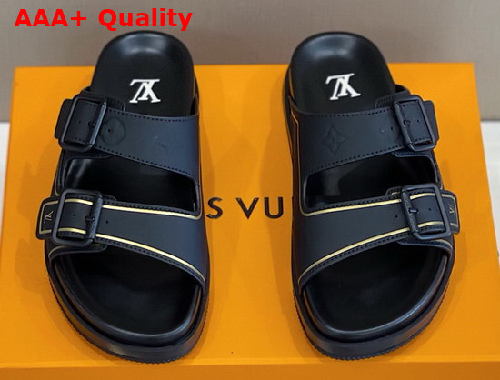 LV Trainer Mule Black Calf Leather Replica