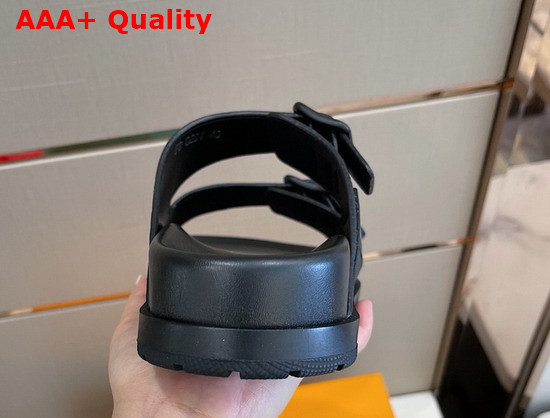 LV Trainer Mule Black Calf Leather Replica