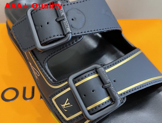 LV Trainer Mule Black Calf Leather Replica