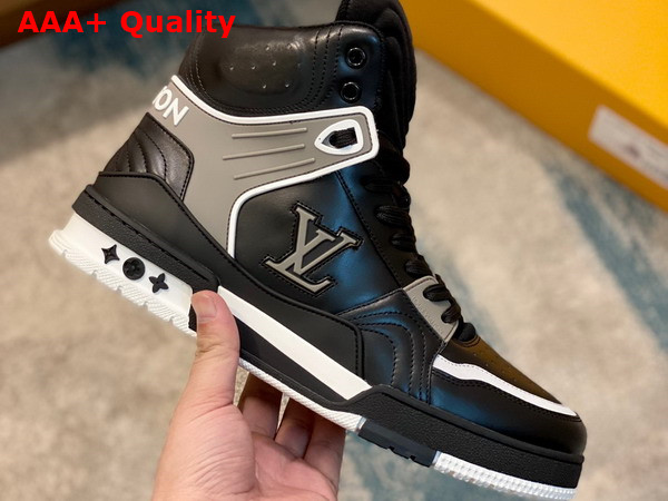 LV Trainer Sneaker Boot in Black Calf Leather 1ABLT6 Replica