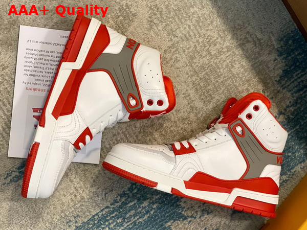 LV Trainer Sneaker Boot in Red Calf Leather 1ABLS2 Replica