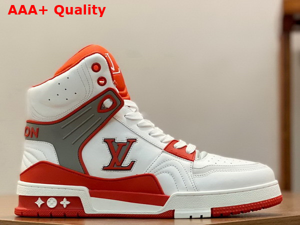 LV Trainer Sneaker Boot in Red Calf Leather 1ABLS2 Replica