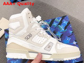 LV Trainer Sneaker Boot in White Calf Leather 1A7P25 Replica