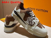 LV Trainer Sneaker Brown Monogram Denim Replica