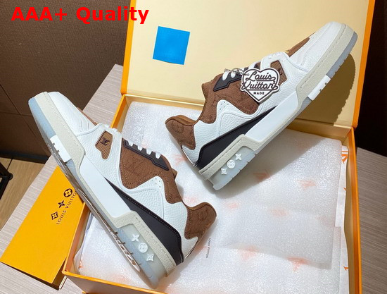 LV Trainer Sneaker Brown Monogram Denim Replica