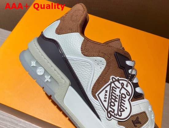 LV Trainer Sneaker Brown Monogram Denim Replica